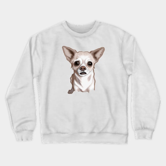 Cute Chihuahua Drawing Crewneck Sweatshirt by Play Zoo